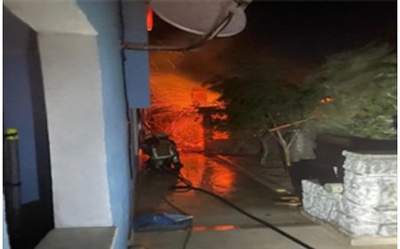 İzmir İtfaiyesi Dikili’deki yangına müdahale ediyor