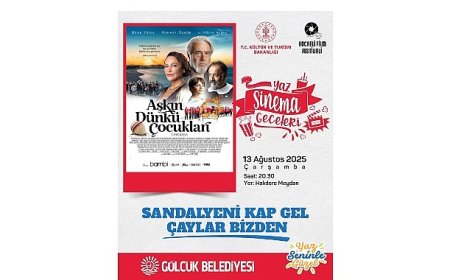 Gölcük’te yaz sinema geceleri “Aşkın Dünkü Çocukları” ile devam edecek