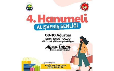 İnegöl’de Hanımeli Alışveriş Şenliği Başlıyor: Üç Gün Alışveriş Keyfi