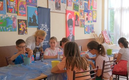 Başkan Çerçioğlu’ndan yaz kurslarında yaratıcı ruhlara destek aydınlı çocuklar sanatsal tasarımla tanışıyor