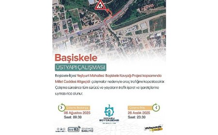 Başiskele Kasap Durağı Altgeçidi geçici olarak trafiğe kapatıldı
