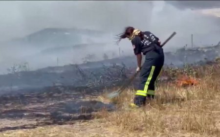 İstanbul Büyükçekmece’de otluk alanda yangın