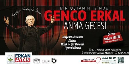 Usta sanatçı Genco Erkal Osmangazi’de anılacak