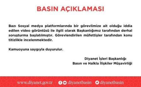 Diyanet İşleri Başkanlığı’ndan sosyal medya videosu açıklaması