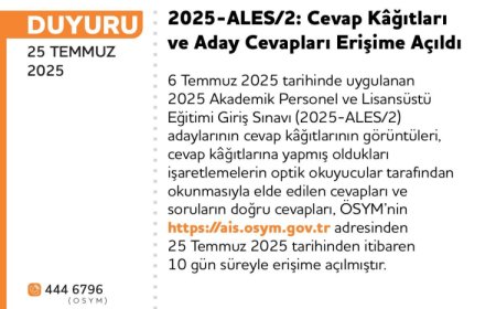 2025-ALES/2 sonuçları belli oldu