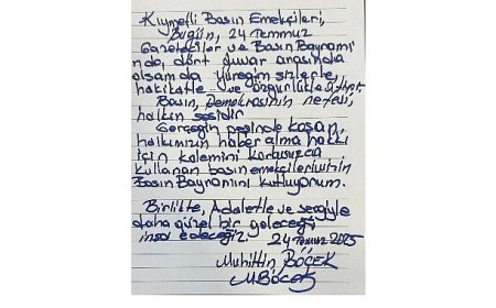 Muhittin Böcek basın emekçilerini unutmadı