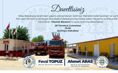 Milas Belediyesi Tarafından Yapımı Tamamlanan Hizmet Binası Törenle Açılıyor