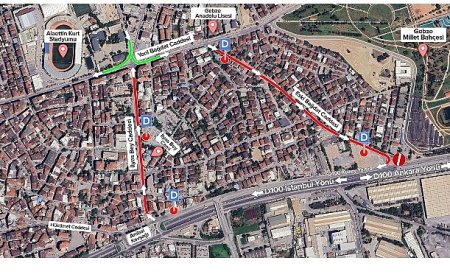 Gebze’de yeni trafik dolaşım planı hayata geçiyor