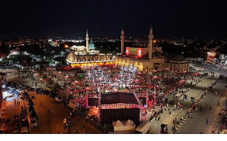 15 Temmuz’un 9. Yılında Konyalılar Mevlana Meydanı’nda Buluştu