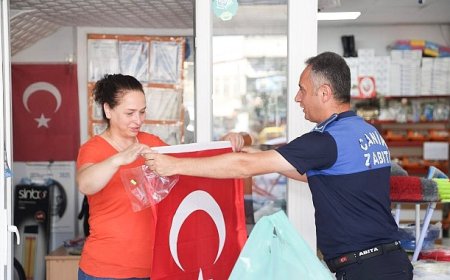 Canik Belediyesi Caddeleri Sokakları Türk Bayrağıyla Donattı