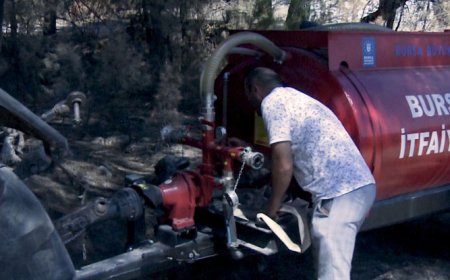 Bursa Büyükşehir’in tankerleri orman yangınlarına müdahalede kilit rol oynuyor