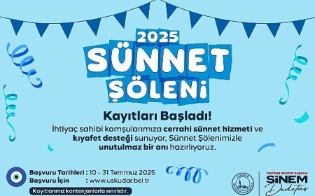 Üsküdar Belediyesi ‘2025 Sünnet Şöleni’ Kayıtları Başladı