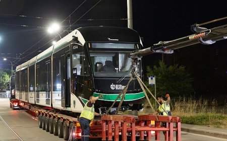 8’inci tramvay konforlu ulaşım ailesine katıldı