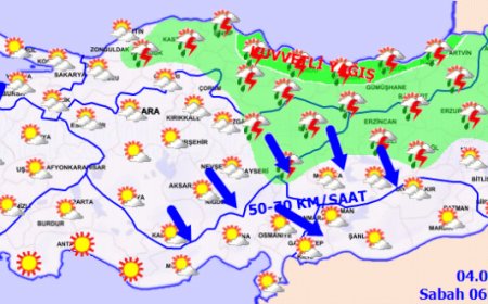 Türkiye genelinde kuvvetli yağış ve fırtına uyarısı