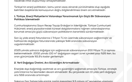 İletişim’den ‘doğalgaz fiyatları’ iddialarına yalanlama