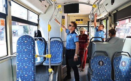 Büyükşehir ekipleri halk otobüslerinde klima denetimlerini sürdürüyor