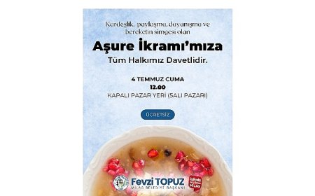 Milas Belediyesi Aşure İkramı Yapacak