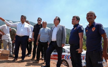 Başkan Dutlulu Yangın Bölgelerinde İncelemelerde Bulundu