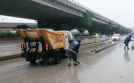 Canik’te Sağanak Yağışa Karşı Etkin Mücadele