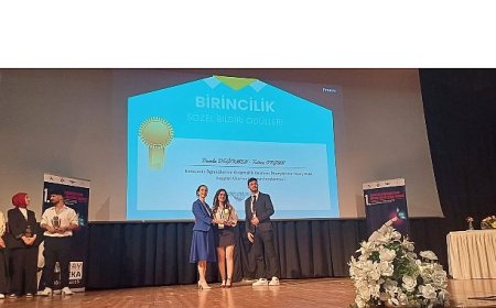 Egeli genç araştırmacıya birincilik ödülü