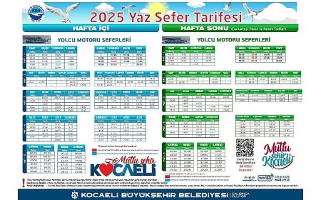 Deniz ulaşımında 110 seferle yaz tarifesi başlıyor