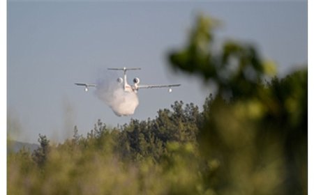 Bornova Yakaköy’de yangınla mücadele sürüyor