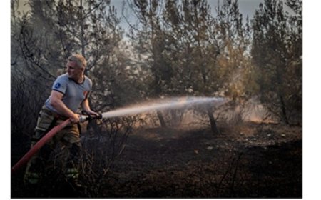 Aliağa ve Foça’da yangınla mücadele sürüyor
