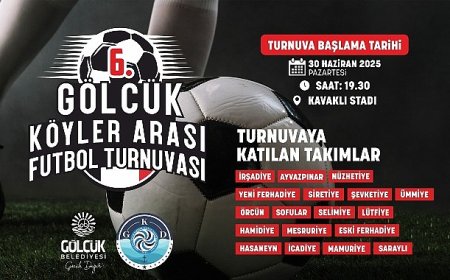 6. Gölcük Köyleri Arası Futbol Heyecanı Başlıyor