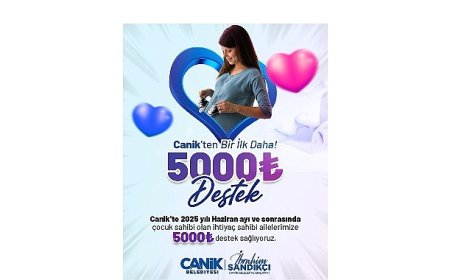 İlklerin Belediyesi Canik’ten Ailelere 5 Bin TL Destek