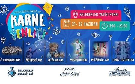 Selçuklu Belediyesi’nden Çocuklara Özel Karne Şenliği