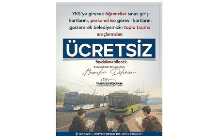 Büyükşehir’den YKS günü ücretsiz ulaşım