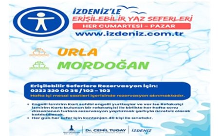 İZDENİZ’in Yaz Seferleri ile istikamet Urla ve Mordoğan