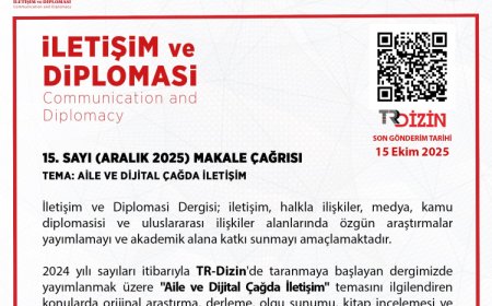 İletişim ve Diplomasi Dergisi’nden makale çağrısı
