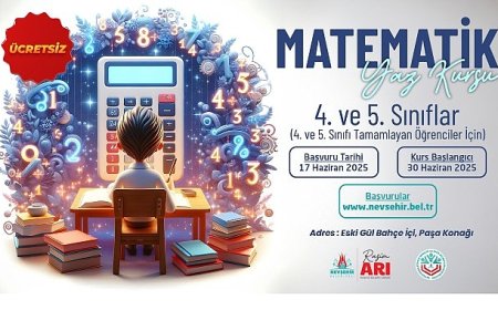 Nevşehir Belediyesi’nden Matematik Yaz Kursu