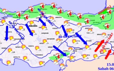 Türkiye’de kuvvetli yağış ve rüzgâr alarmı!