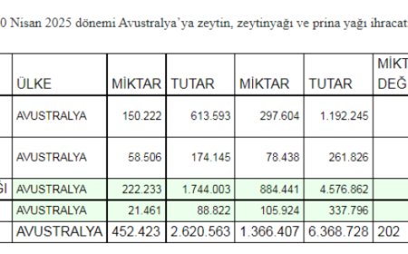 Türk zeytini ve yağı Avustralya’da rekor kırdı
