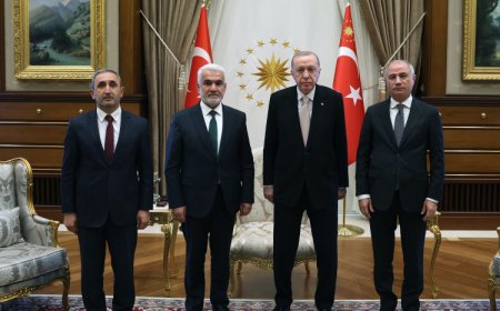 Cumhurbaşkanı Erdoğan, DSP ve HÜDA PAR liderlerini kabul etti