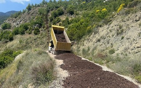Yayla Kuzdere’de yol bakım çalışmaları