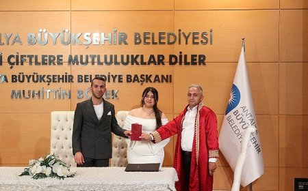 Antalya Büyükşehir Belediyesi nikah salonunda “05.05.2025” yoğunluğu