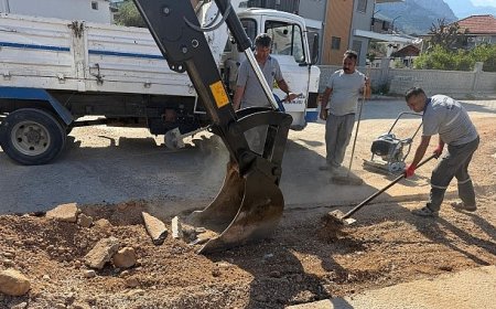 Kuzdere Mahallesi’nde yama çalışmaları