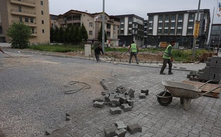 Dumlupınar Mahallesi’nde Parke Çalışmaları Devam Ediyor