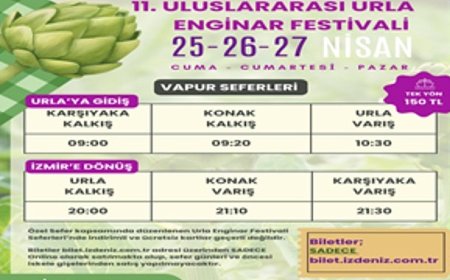 İZDENİZ’den Urla Enginar Festivali’ne özel sefer