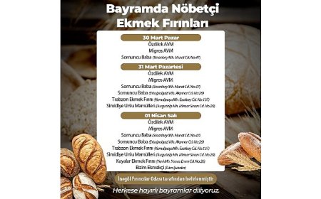 Ramazan Bayramı Nöbetçi Fırın Listesi Belli Oldu