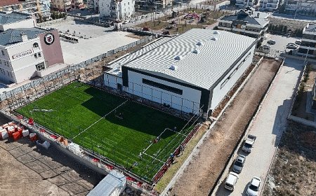 Konya Spor Lisesi’ne kazandırılacak Ahmet Çalık Kapalı Spor Salonu ve Suni Çim Sahası tamamlanıyor