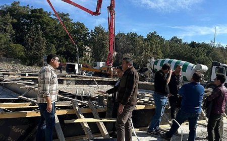 Tekirova Kapalı Pazar Yeri’nde temel betonları döküldü