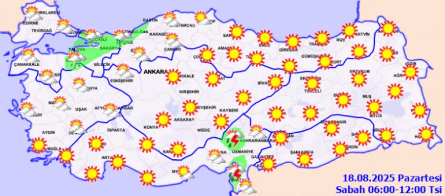 Kuzey ve batı kesimlerde sağanak yağış bekleniyor