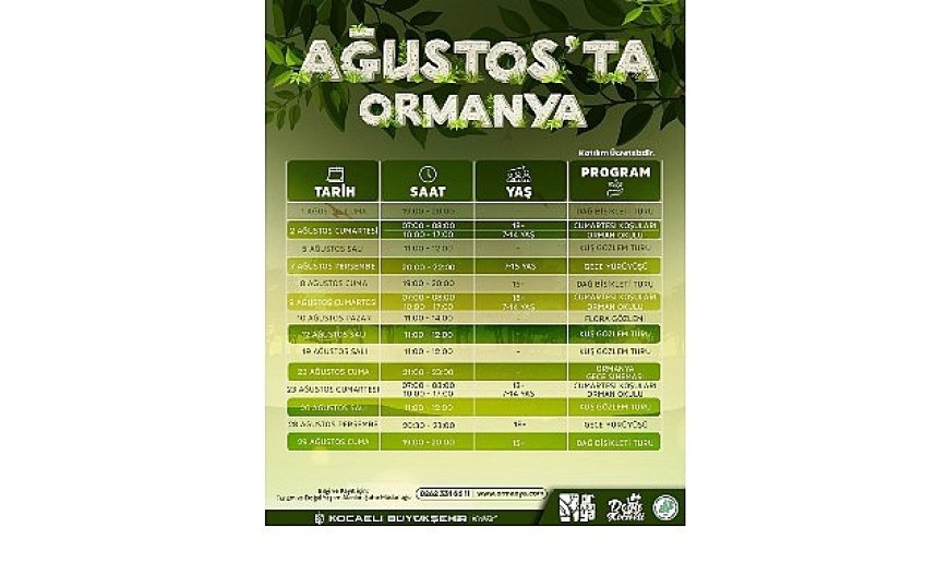 Ormanya ve Kuzuyayla’nın keşif dolu Ağustos takvimi