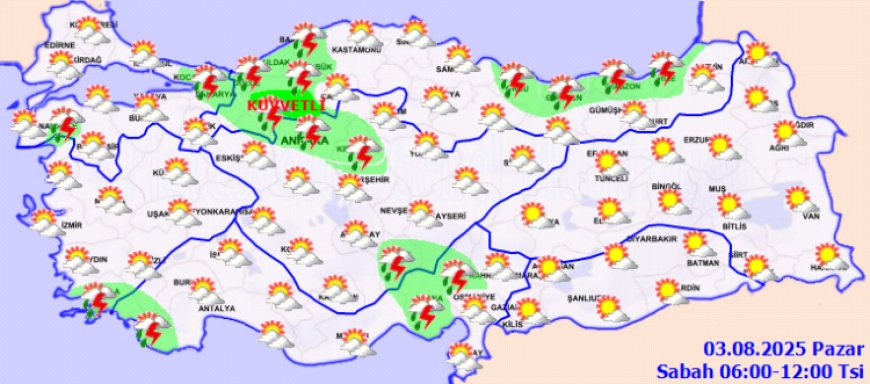 Sıcaklıklar doğuda yükseliyor, batıda sağanak alarmı