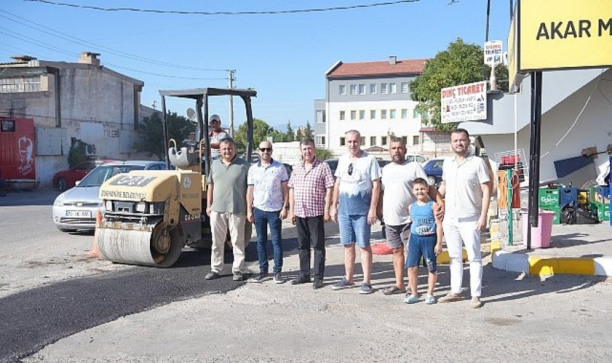 Burhaniye Sanayi Sitesi’nde Asfalt Yama Çalışmaları Başladı