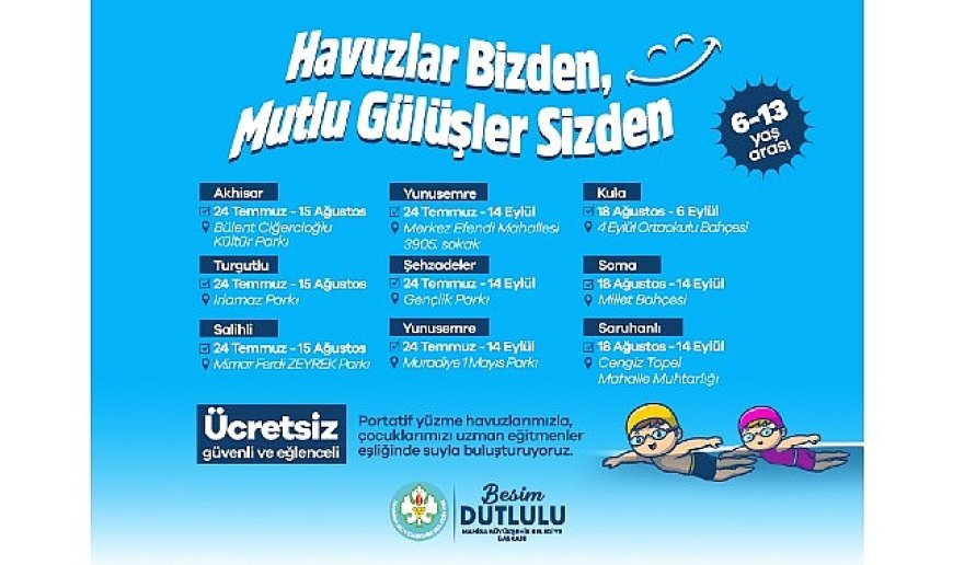 Büyükşehir’in Havuzları Çocuklarla Buluşuyor